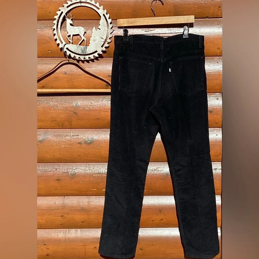 🆘  Levi’s Vintage Corduroy Jeans BLACK 519 WHITE TAG DEADSTOCK 36 X 30 UniSex